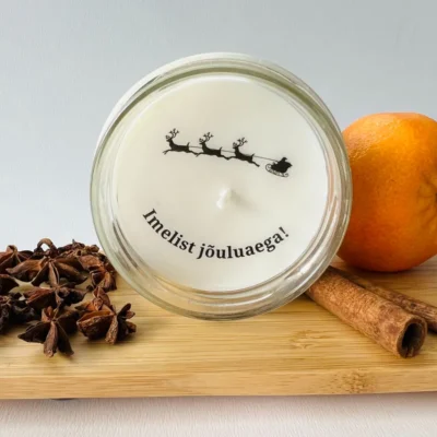 Salasõnumiga küünal “Imelist jõuluaega”