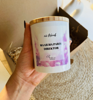 Kliendi sõnumiga aroomiküünal