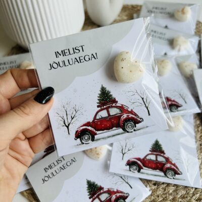 Südamekujuline aroomivaha koos kaardiga